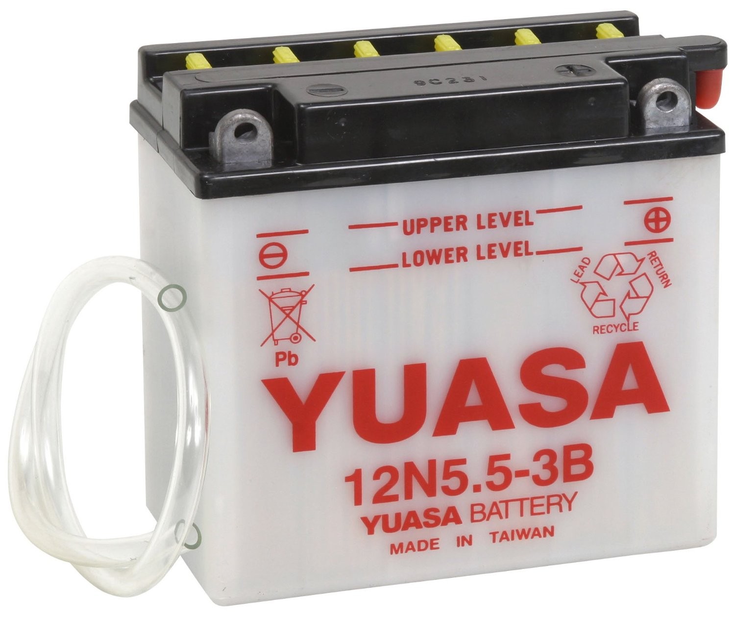 Batería de moto 12V 5,5AH YUASA - 12N5.5-3B
