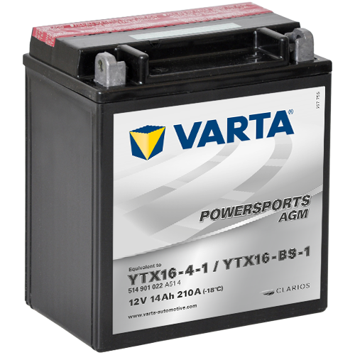 Batería de moto 12V 14Ah AGM VARTA YTX16-BS-1