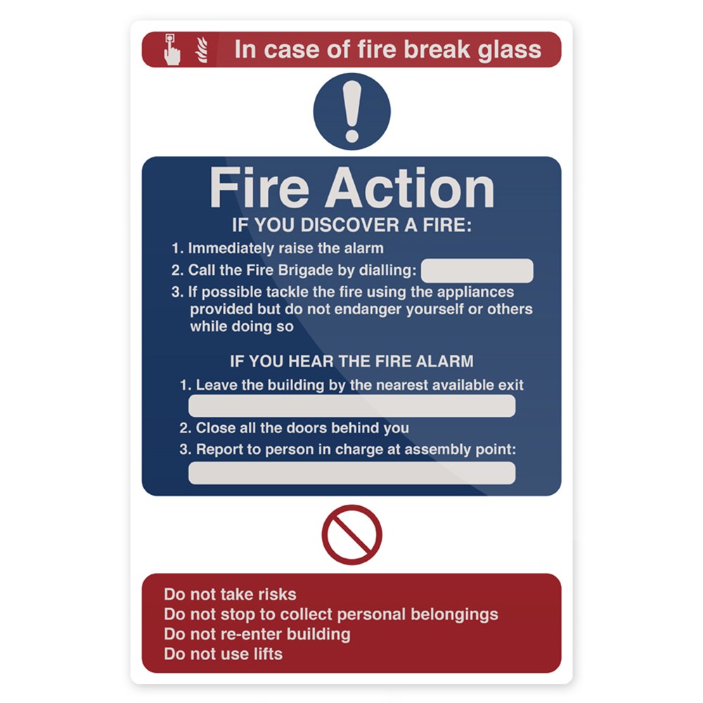 Señal de advertencia - Salida de emergencia en caso de incendio Rígida, 200 x 300 mm