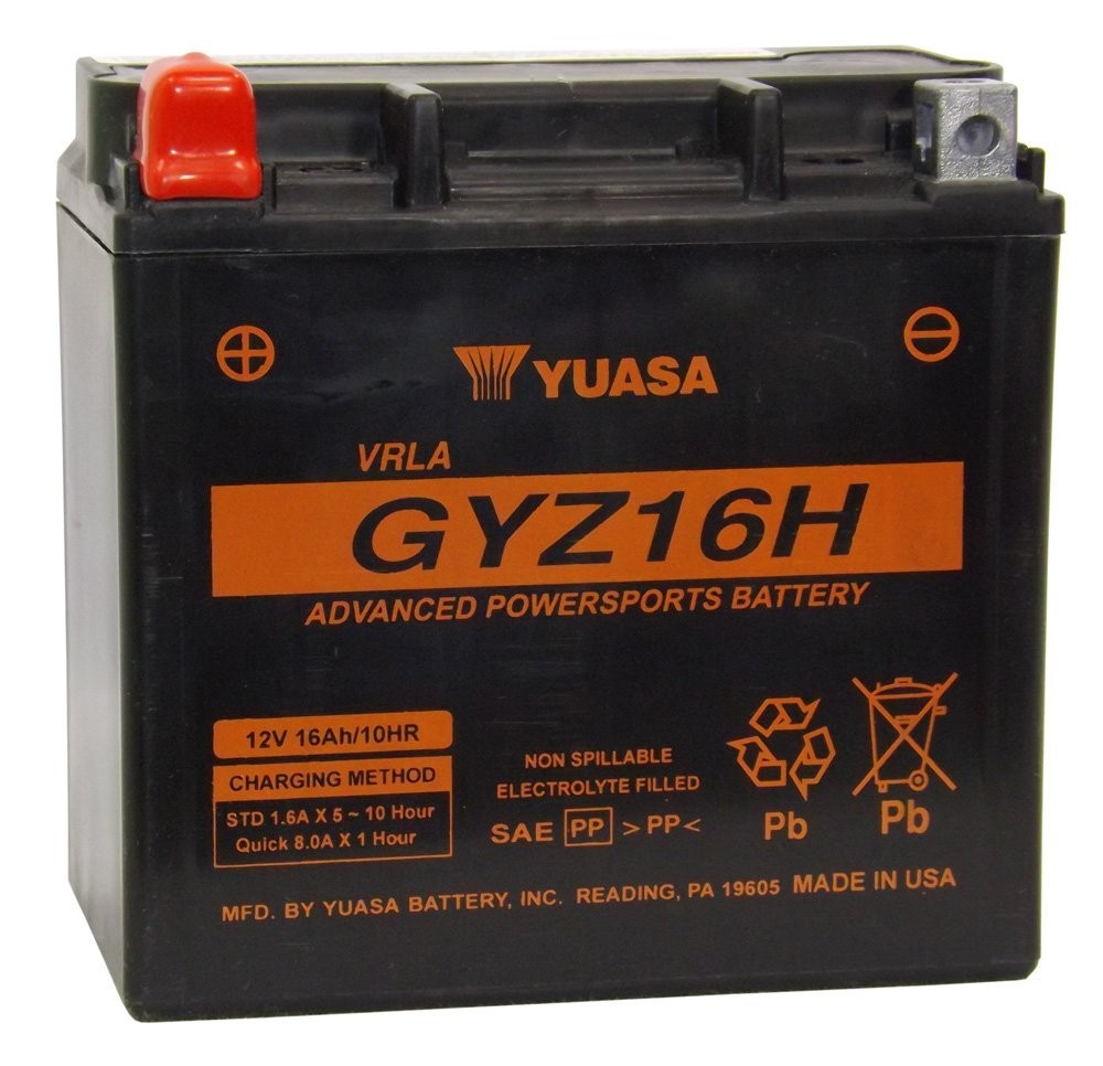 Batería de moto 12V 12AH YUASA - GYZ16H