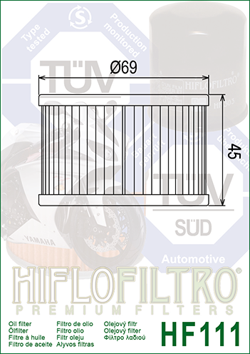 Filtro de aceite Hiflofiltro HF111