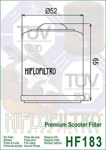 Filtro de aceite Hiflofiltro HF183