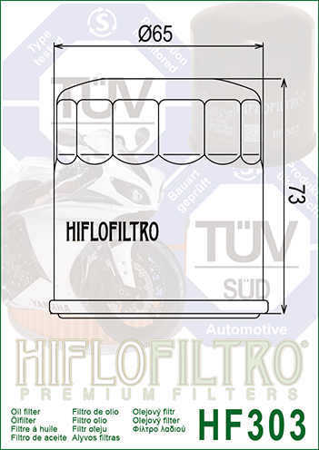 Filtro de aceite Hiflofiltro HF303C