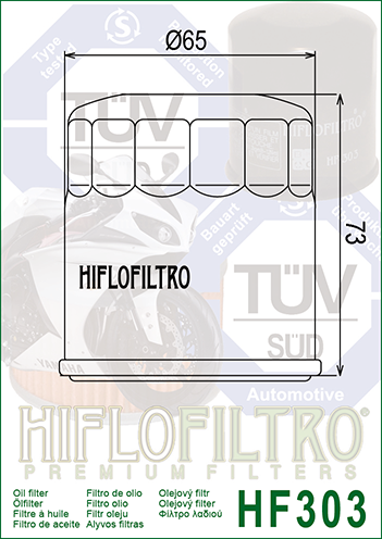 Filtro de aceite Hiflofiltro HF303