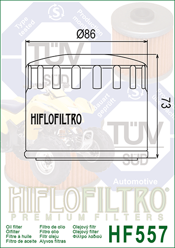 Filtro de aceite Hiflofiltro HF557