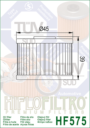 Filtro de aceite Hiflofiltro HF575