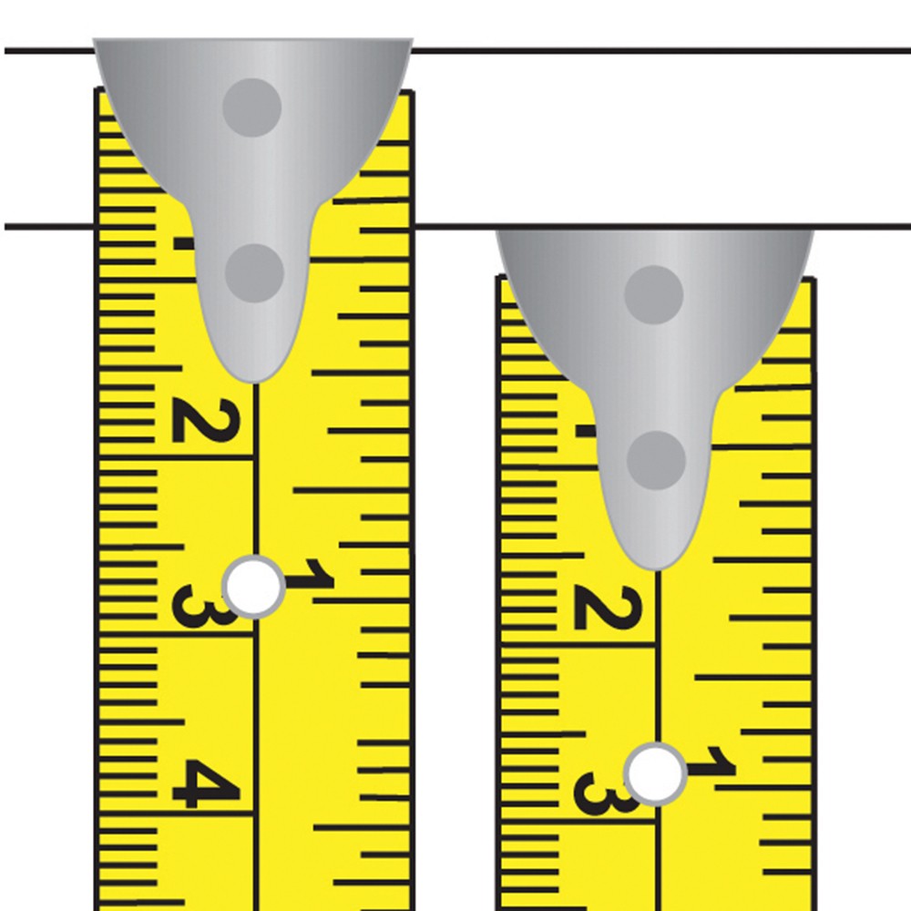 Flexómetro contorneado de color fosforito 3 m x 16 mm
