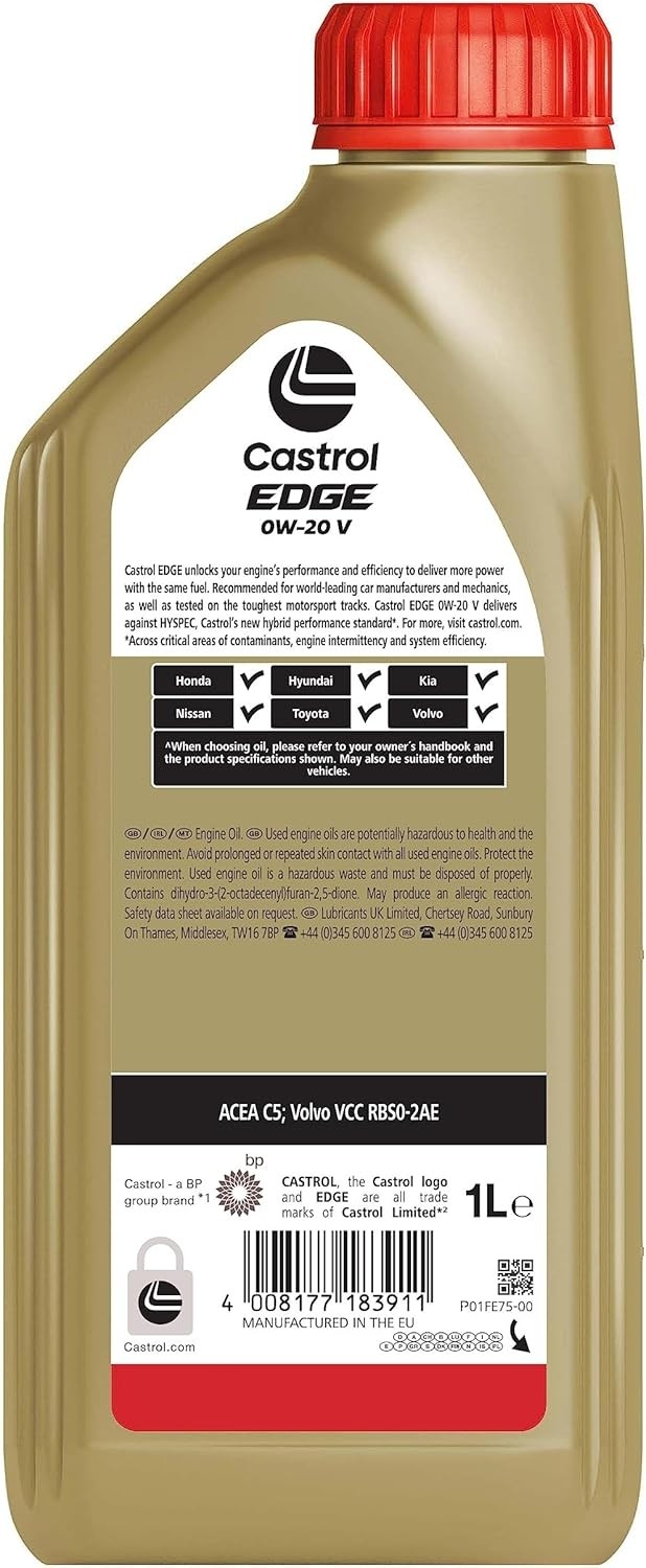 Aceite Castrol EDGE 0W20 V 1L