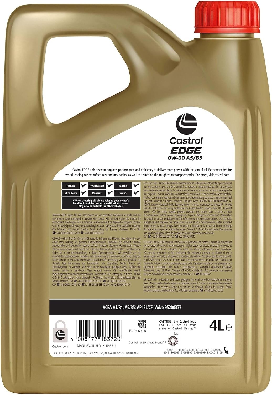 Aceite Castrol EDGE 0W30 A5/B5 4L 