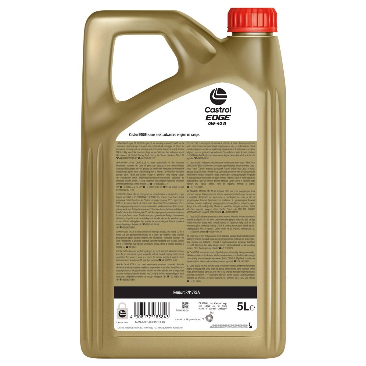 Aceite Castrol EDGE 0W40 R 5L