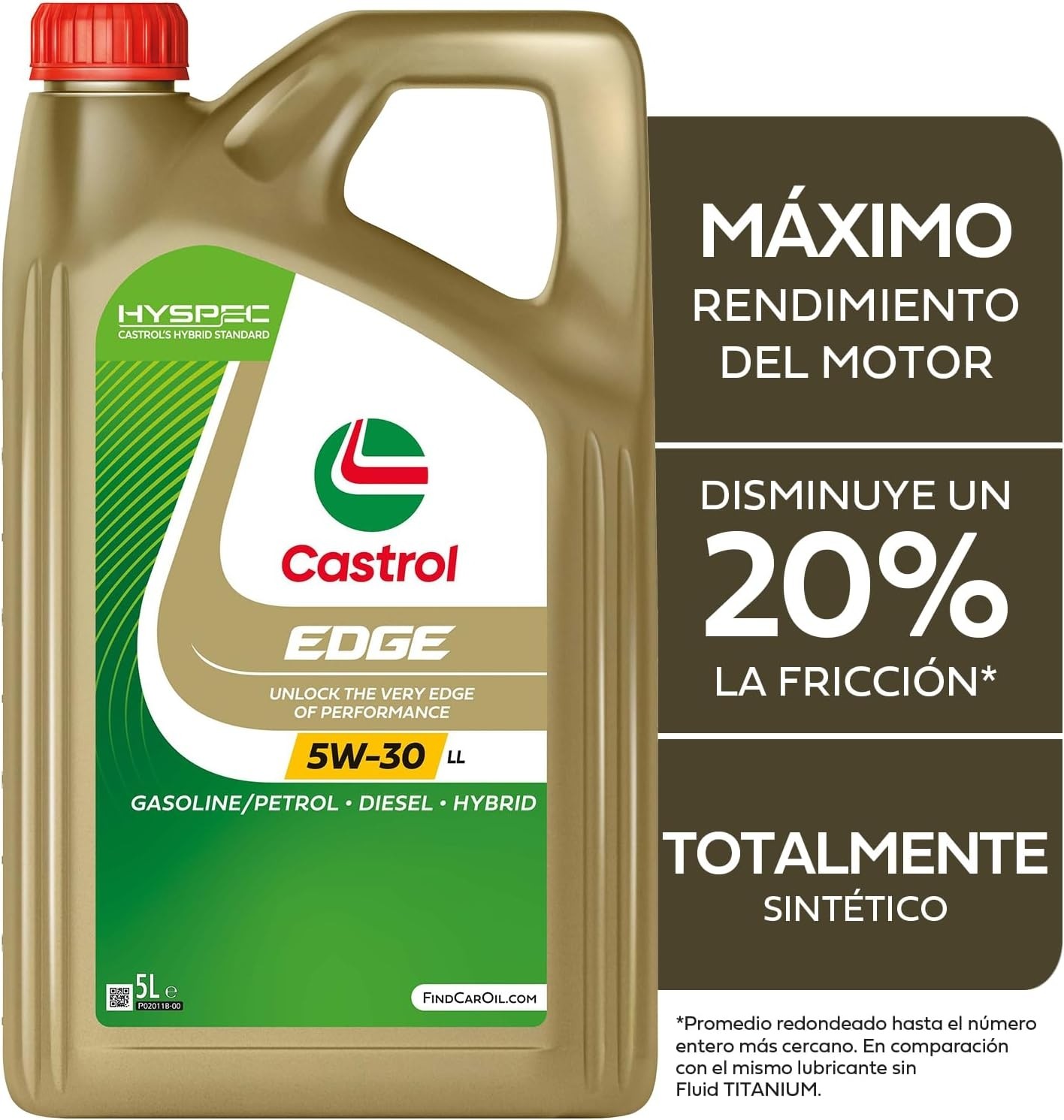 Aceite Castrol EDGE 5W30 LL 5L