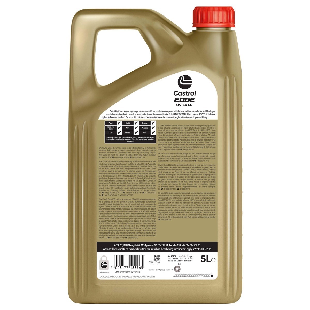 Aceite Castrol EDGE 5W30 LL 5L