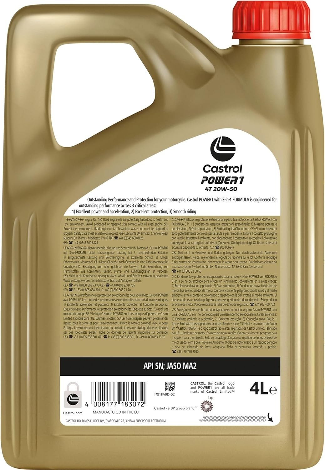 Aceite Castrol Power 1 4T 20W50 4L