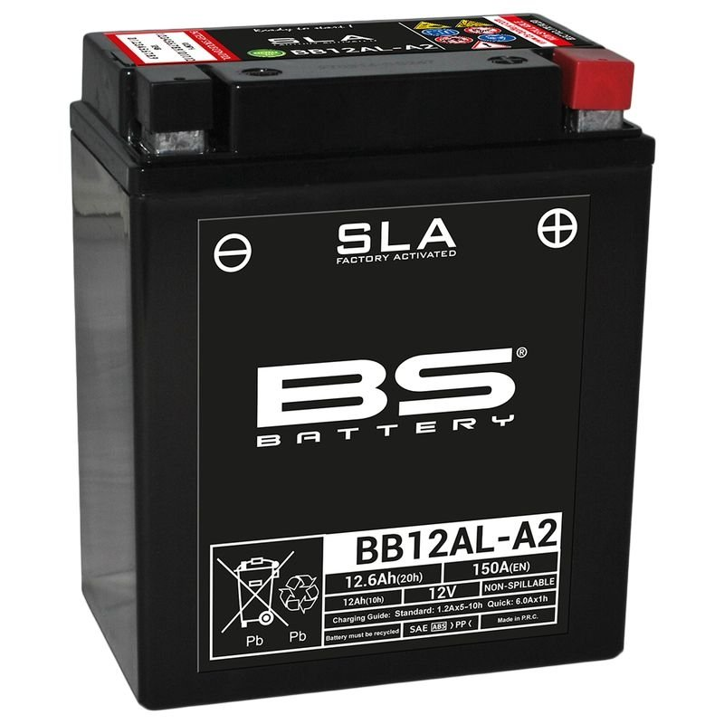 Batería de moto 12V 12AH BS Battery - YB12AL-A2 