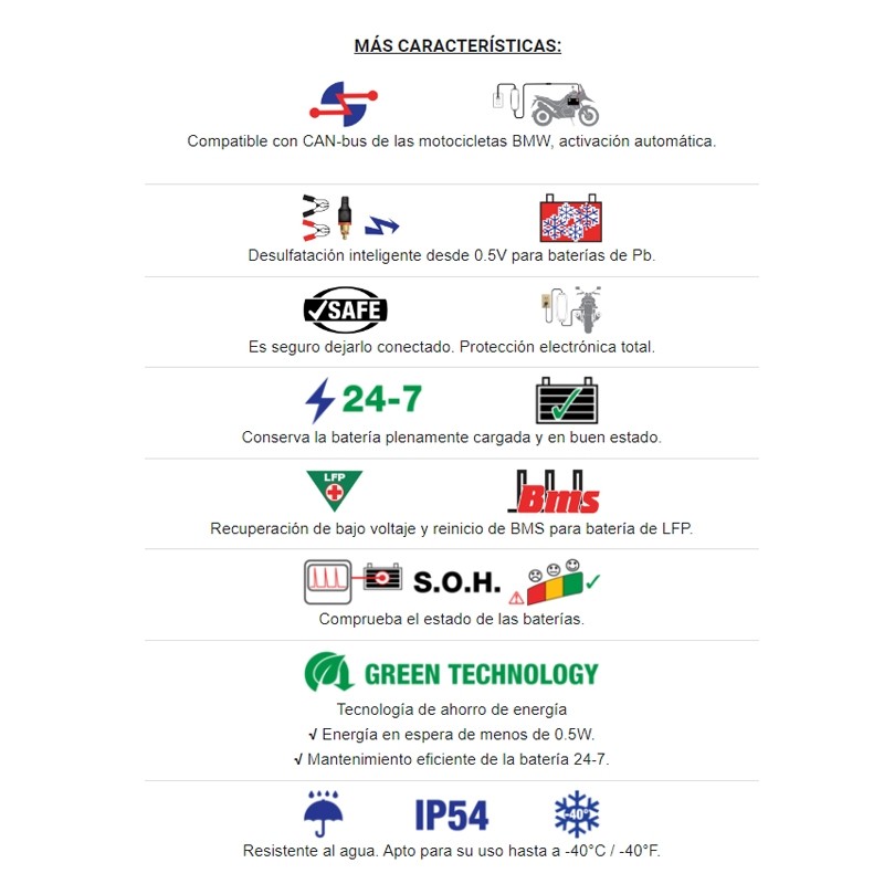 Cargador de baterías Optimate 4 Quad Program TM630 CAN BUS Ready (BMW)