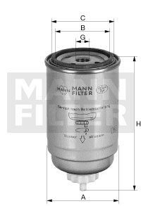 Filtro combustible MANN-FILTER WK950/16