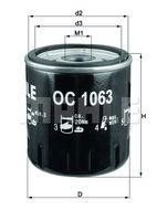 Filtro de aceite MAHLE OC1063