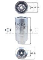Filtro de combustible MAHLE - KC239