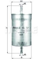 Filtro combustible MAHLE KL767
