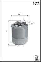 Filtro de combustible MECAFILTER - ELG5424
