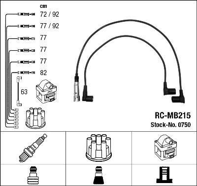 Juego de cables de encendido NGK - RC-MB215