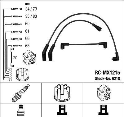 Juego de cables de encendido NGK - RC-MX1215