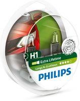 Pack 2 lámparas Philips H1 12V 55W LongLife Eco Vision