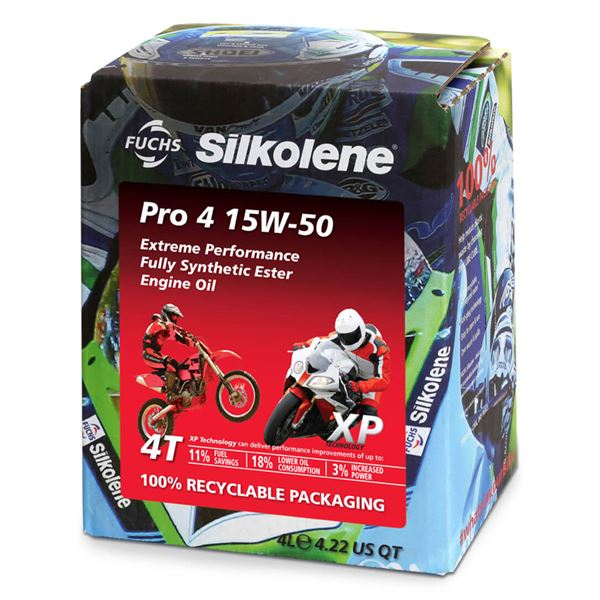Aceite Silkolene 4T Pro 4 15W50 XP 4L