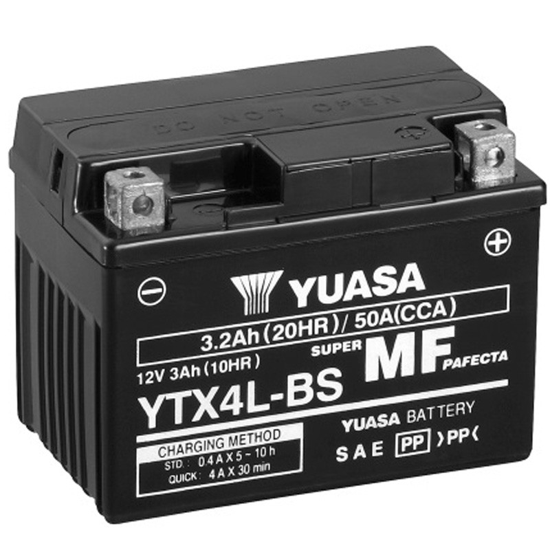 Batería de moto 12V 3AH YUASA - YTX4L-BS