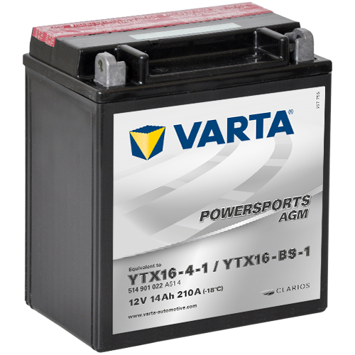 Batería de moto 12V 14Ah AGM VARTA YTX16-BS-1