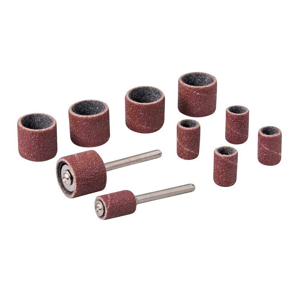 Rodillos para lija para herramienta rotativa, 12 piezas 6,35 (1/4") - 12,7 mm (1/2")