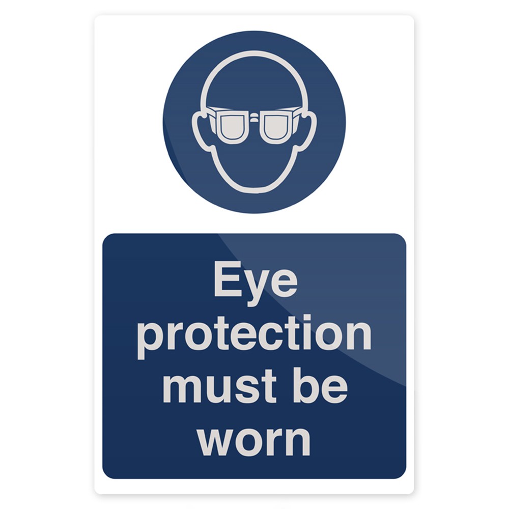 Señal de advertencia - Utilice protección ocular Rígida, 200 x 300 mm