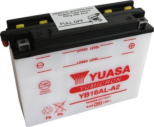 Batería de moto 12V 16AH YUASA - YB16AL-A2