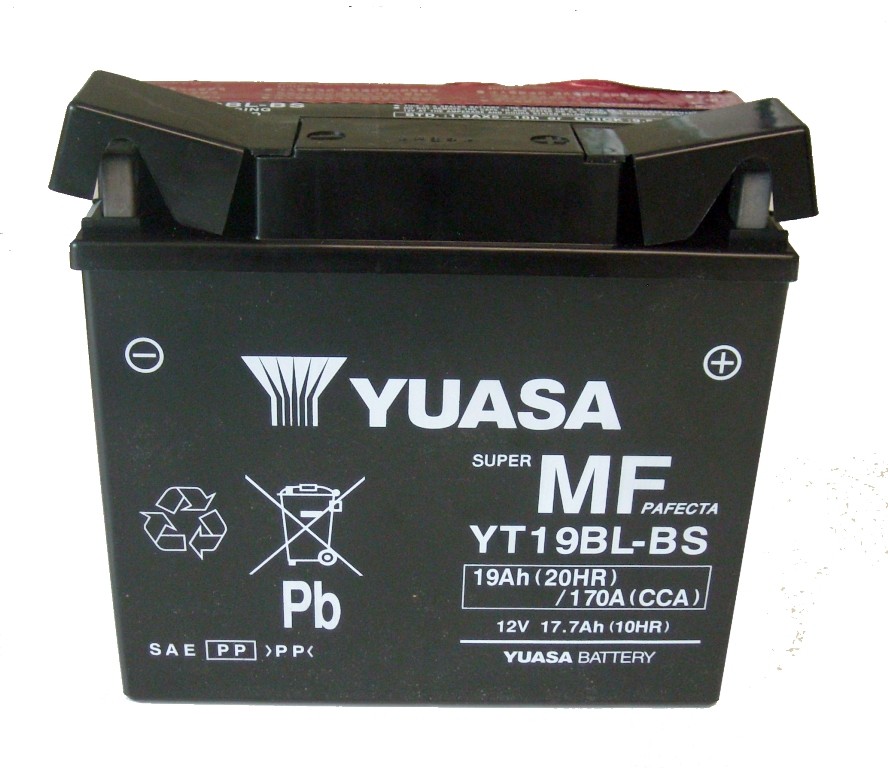 Batería de moto 12V 17,7AH YUASA - YT19BL-BS
