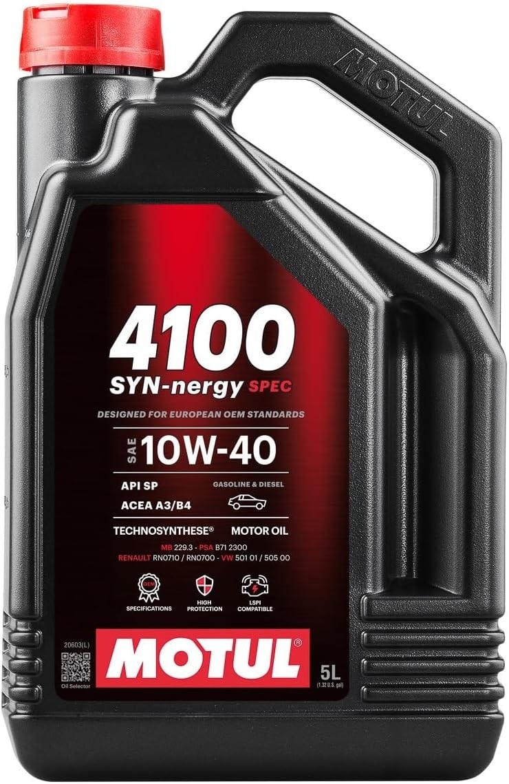 Aceite MOTUL 4100 SYN-nergy SPEC 10W40 5L (Anterior Turbolight)