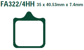 Pastillas de freno Sinterizadas HH EBC - FA322/4HH