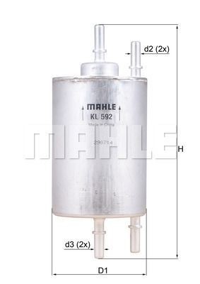 Filtro combustible MAHLE KL592