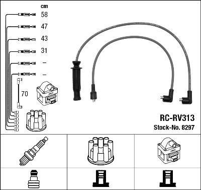 Juego de cables de encendido NGK - RC-RV313