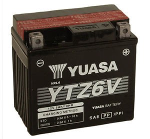 Batería de moto 12V 5AH YUASA - YTZ6V