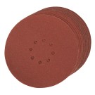 Discos de lija perforados autoadherentes 225 mm, 10 piezas Grano 80