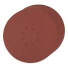 Discos de lija perforados autoadherentes 225 mm, 10 piezas Grano 120