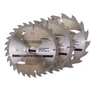 Discos de TCT para sierra circular 16, 24, 30 dientes, 3 piezas 150 x 20 anillo de 16 y 12,75 mm