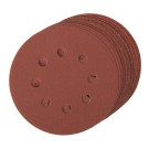 Discos de lija perforados autoadherentes 125 mm, 10 piezas Granos: 4 x 60, 2 x 80, 120, 240