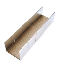 Caja de ingletes de aluminio, 245x65x55 mm