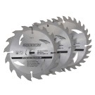 Discos de TCT para sierra circular 16, 24, 30 dientes, 3 piezas 135 x 12,7 anillo de 10 mm