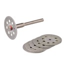 Discos de corte diamantados/perforados para herramienta rotativa, 6 piezas Ø22 mm