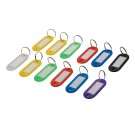 Llaveros de colores con etiqueta identificativa, 12 piezas