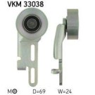 Polea para correa multi-v SKF VKM33038