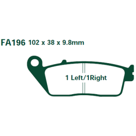 Pastillas de freno Sinterizadas HH EBC - FA196HH