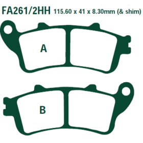 Pastillas de freno Sinterizadas HH EBC - FA261/2HH